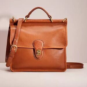 Coach Vintage Willis Bag Crossbody Strap British Tan Leather 9927 Donated stamp